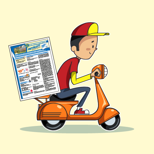 Ortsblatt Verteiler auf Motorrad